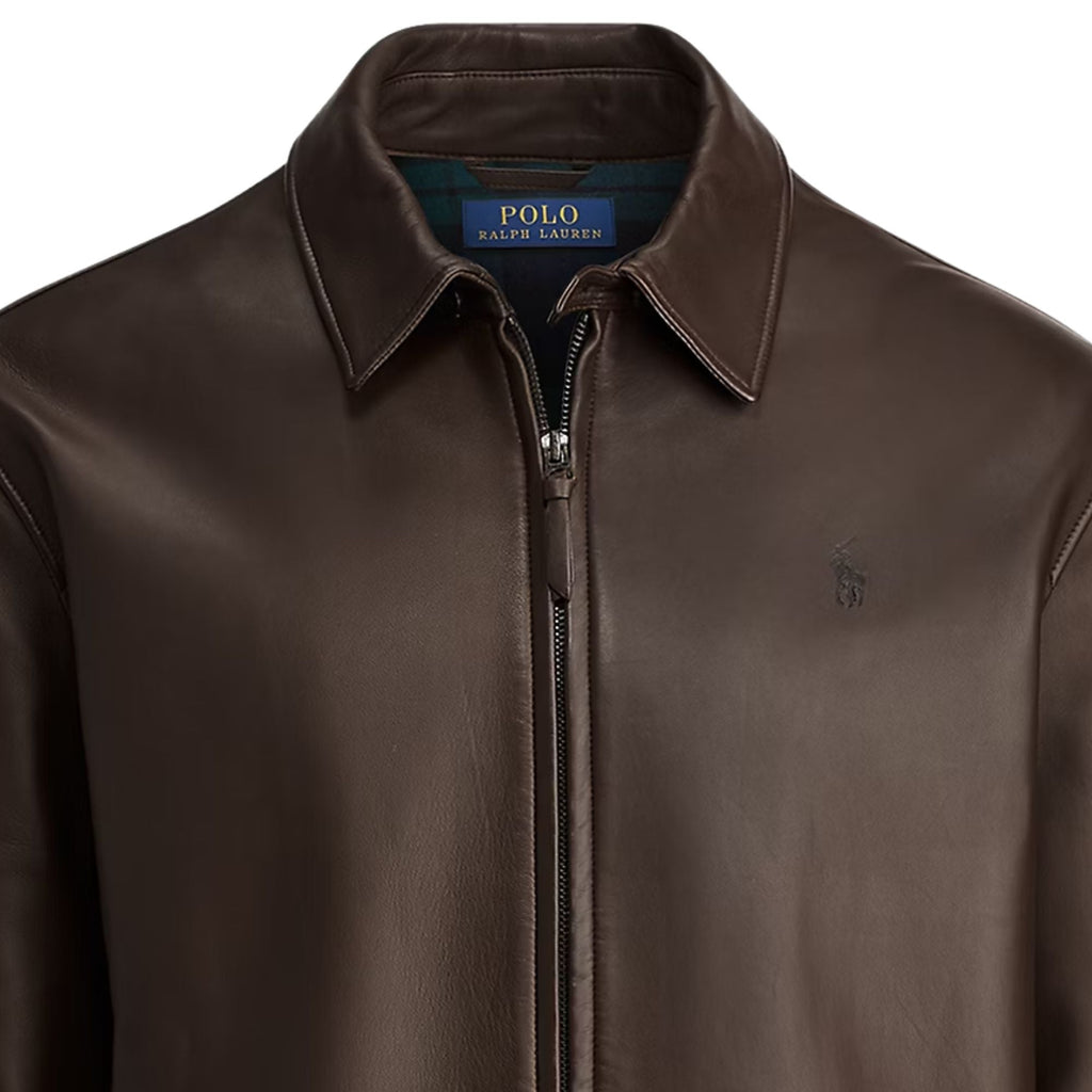 Polo Ralph Lauren The Bayville Leather Jacket - Brown