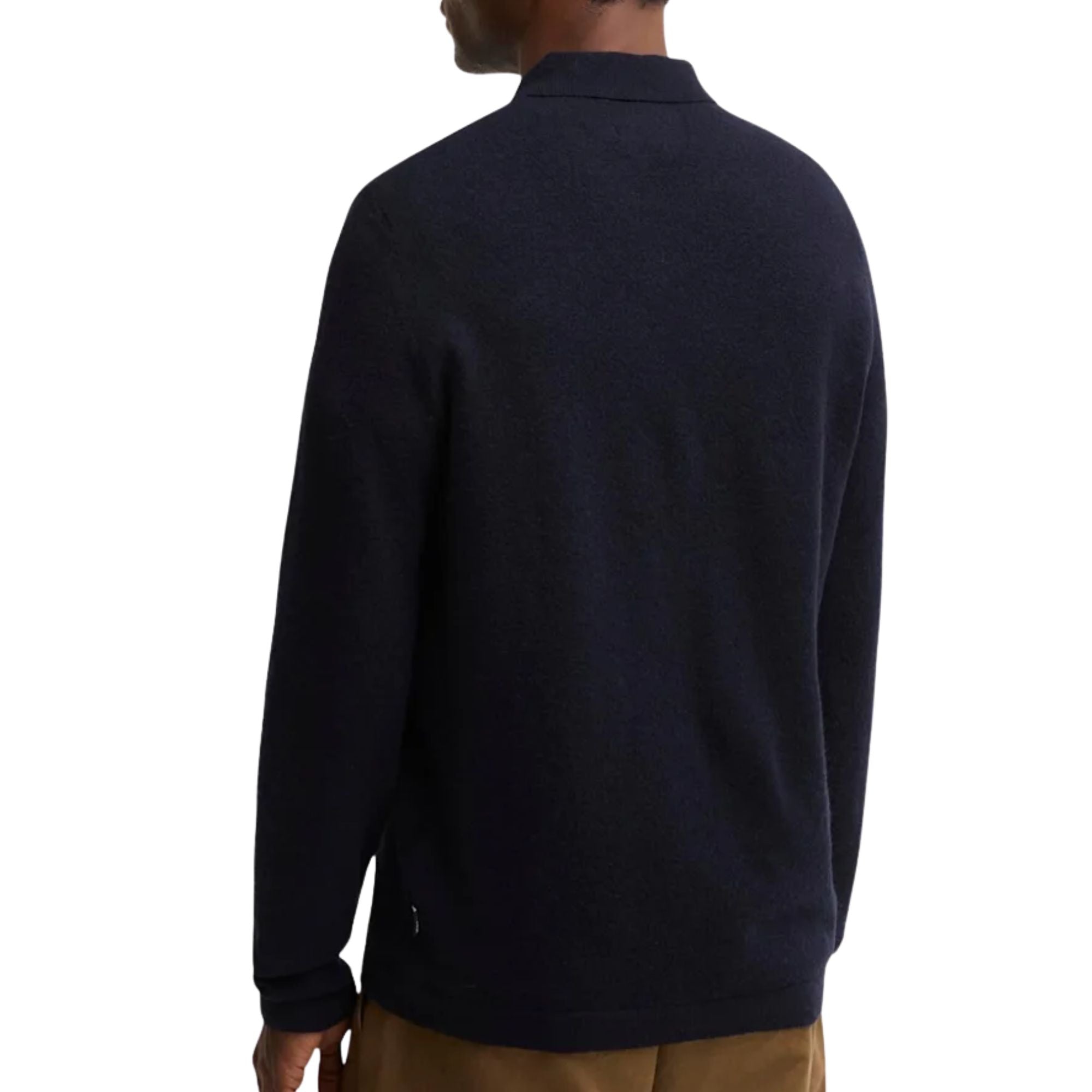 Barbour Bearsted Knitted Zip Polo Shirt - Dark Navy