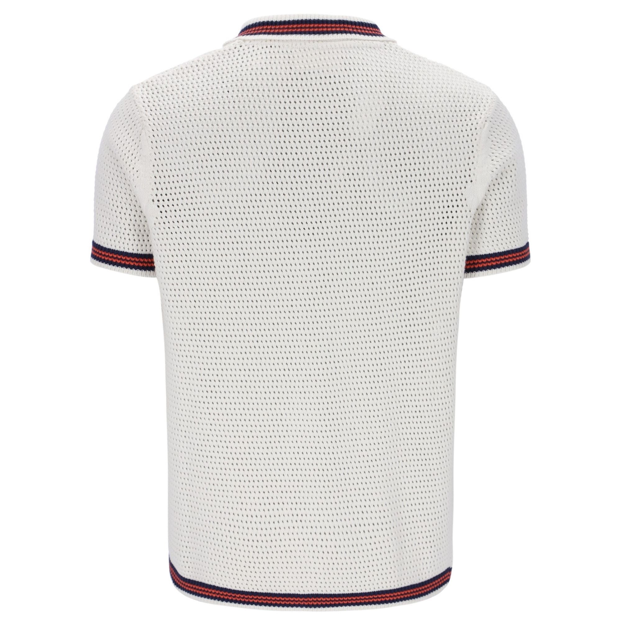 Fila Vintage Domenico Crochet Knitted Shirt - Gardenia