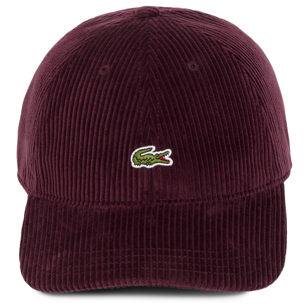 Lacoste Cotton Velour Cap - Dark Burgundy