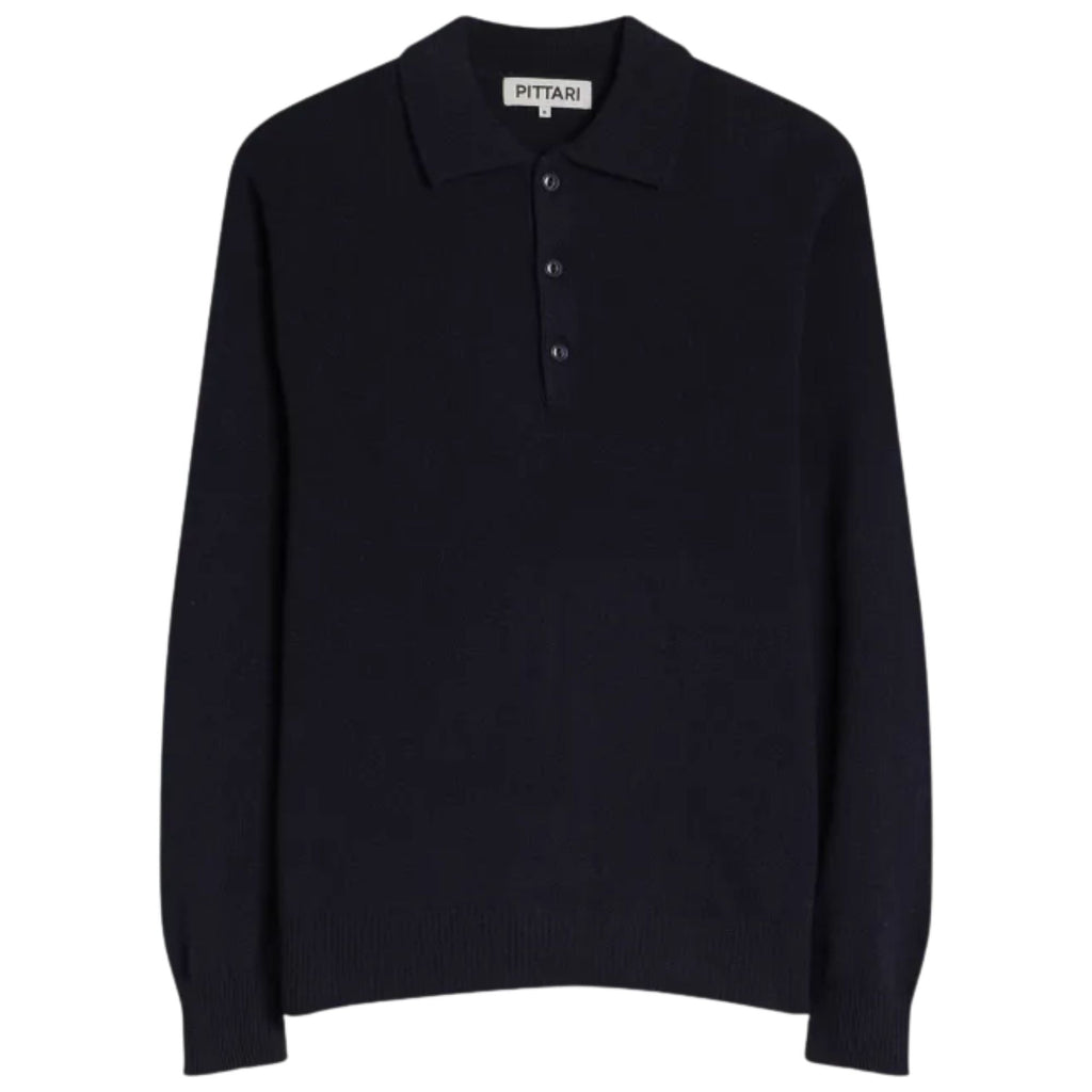 Pittari Knitted Polo Shirt - Navy
