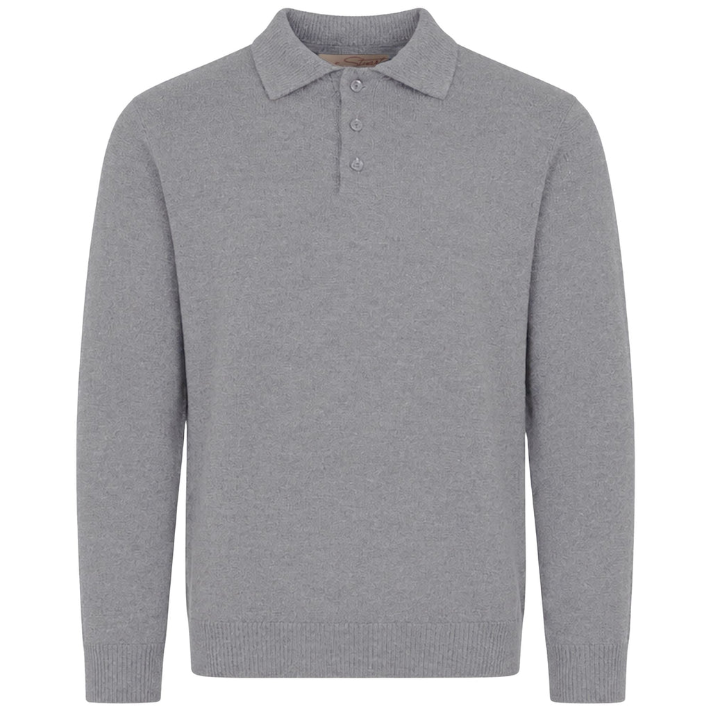 Stuarts London Mayfair Merino Polo - Grey