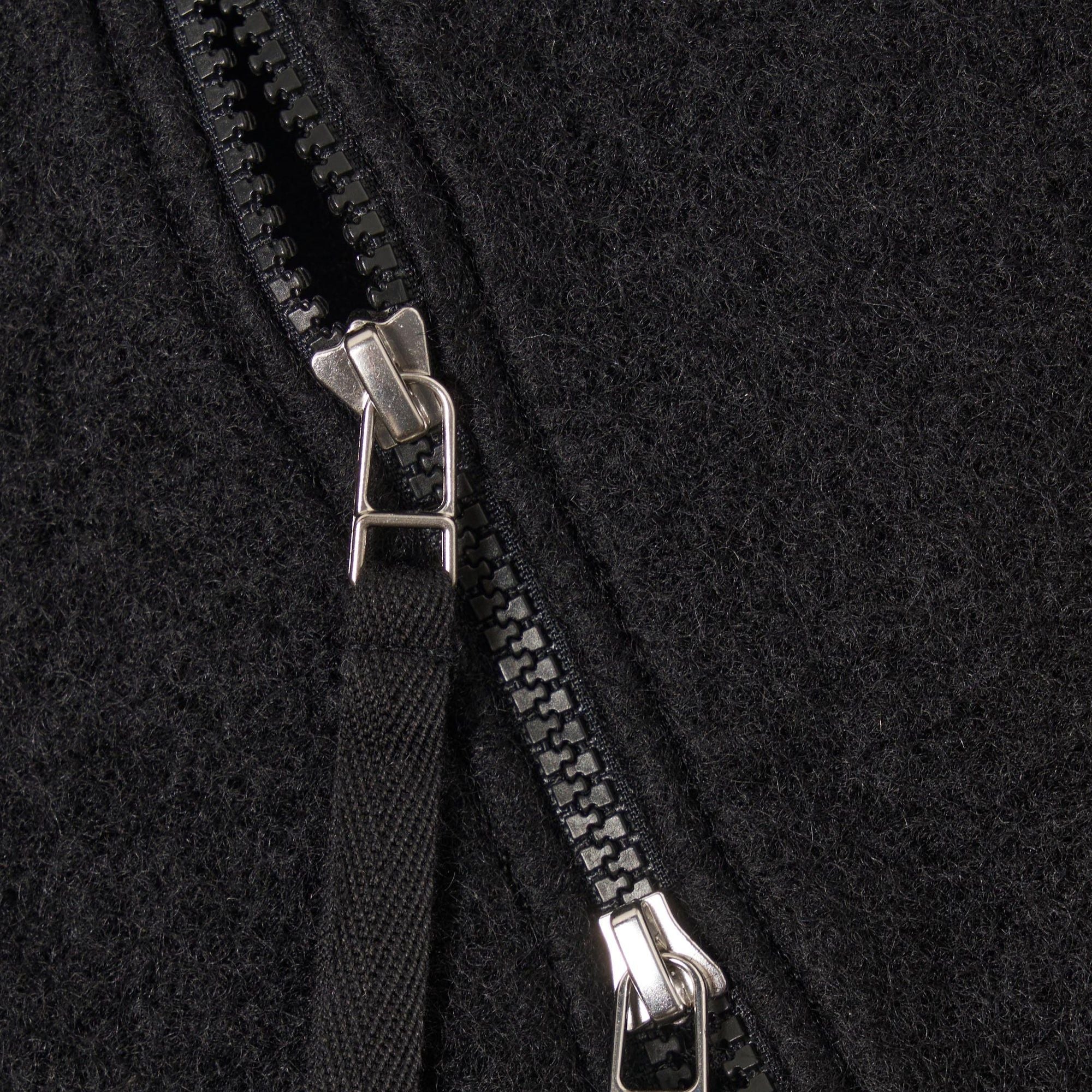 Universal Works Zip Waistcoat Wool Fleece - Black