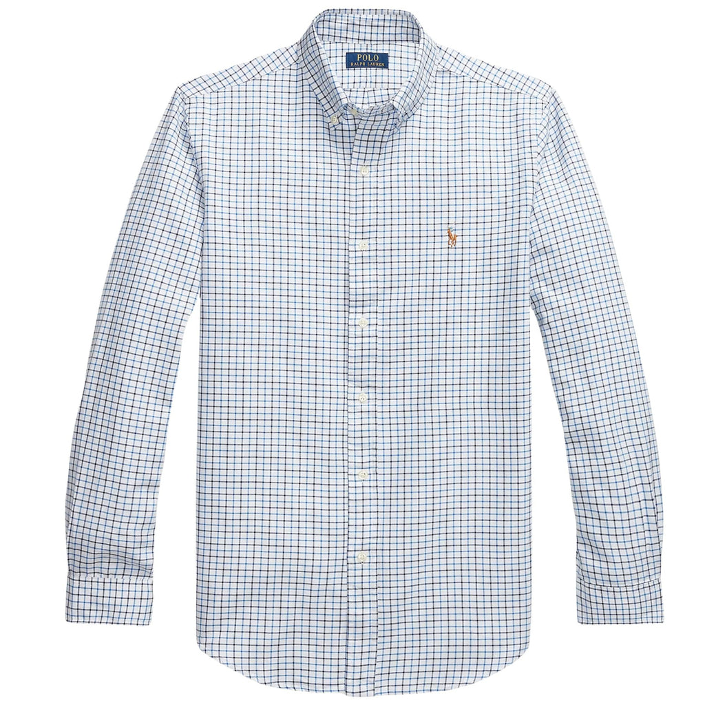 Polo Ralph Lauren Custom Fit Tattersall Oxford Shirt - White/Blue Multi