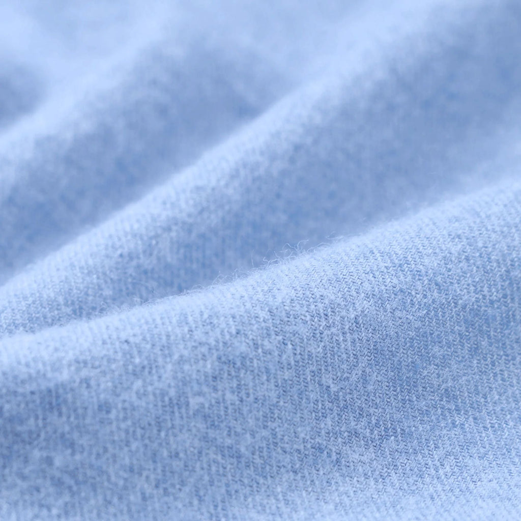 Universal Works Brushed Flannel Square Pocket Shirt - Blue