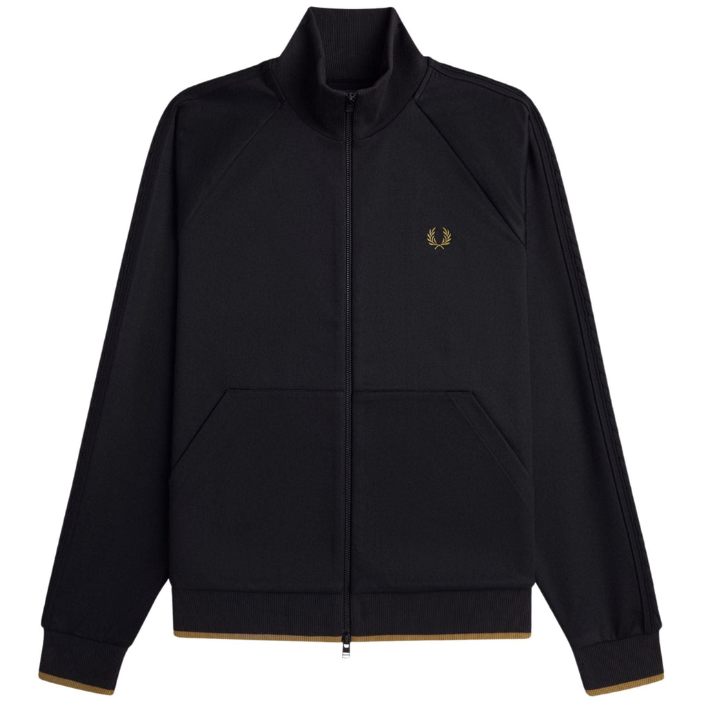 Fred Perry Cable Tape Track Jacket - Black