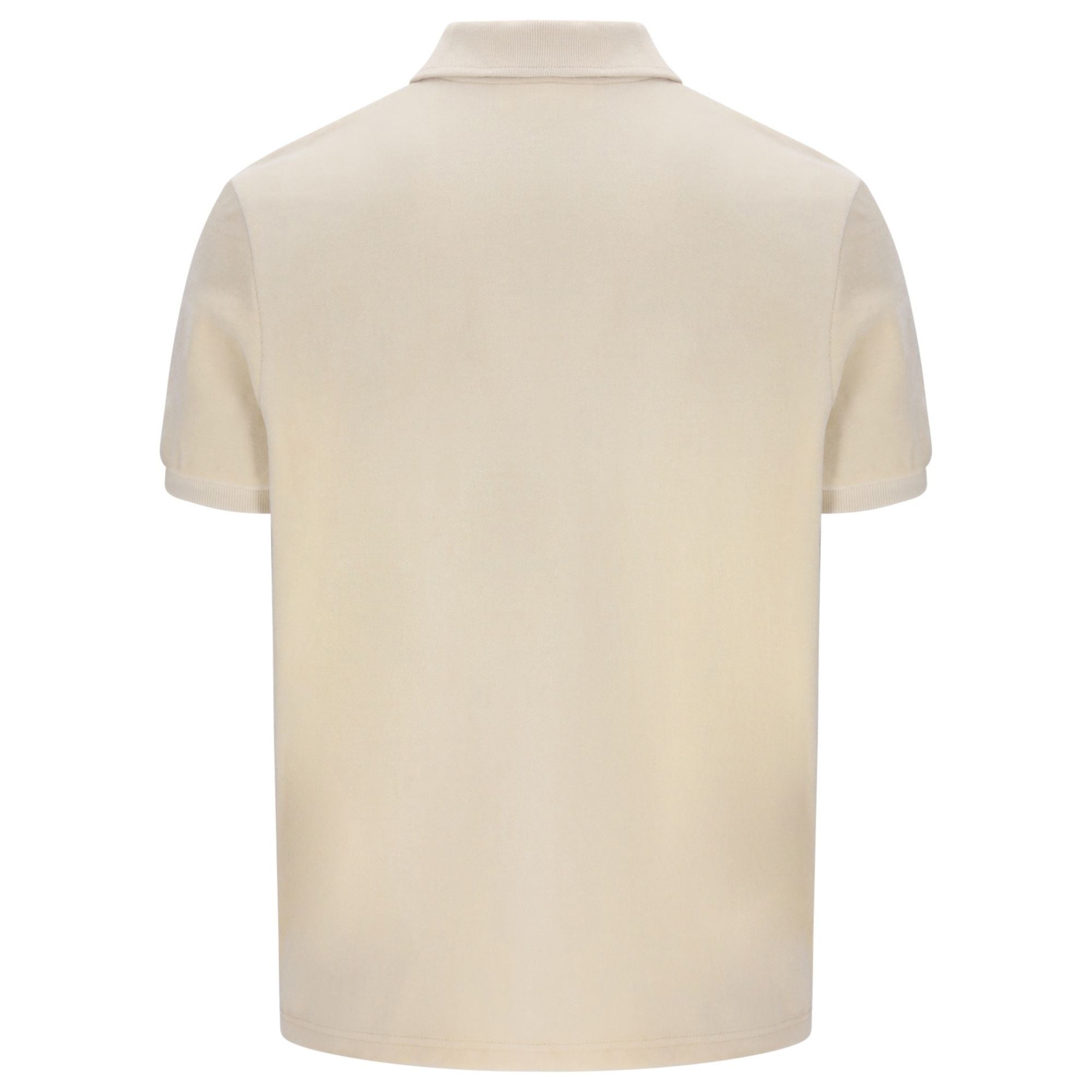 Sergio Tacchini Cardona Velour Zip Polo Shirt - Sandshell