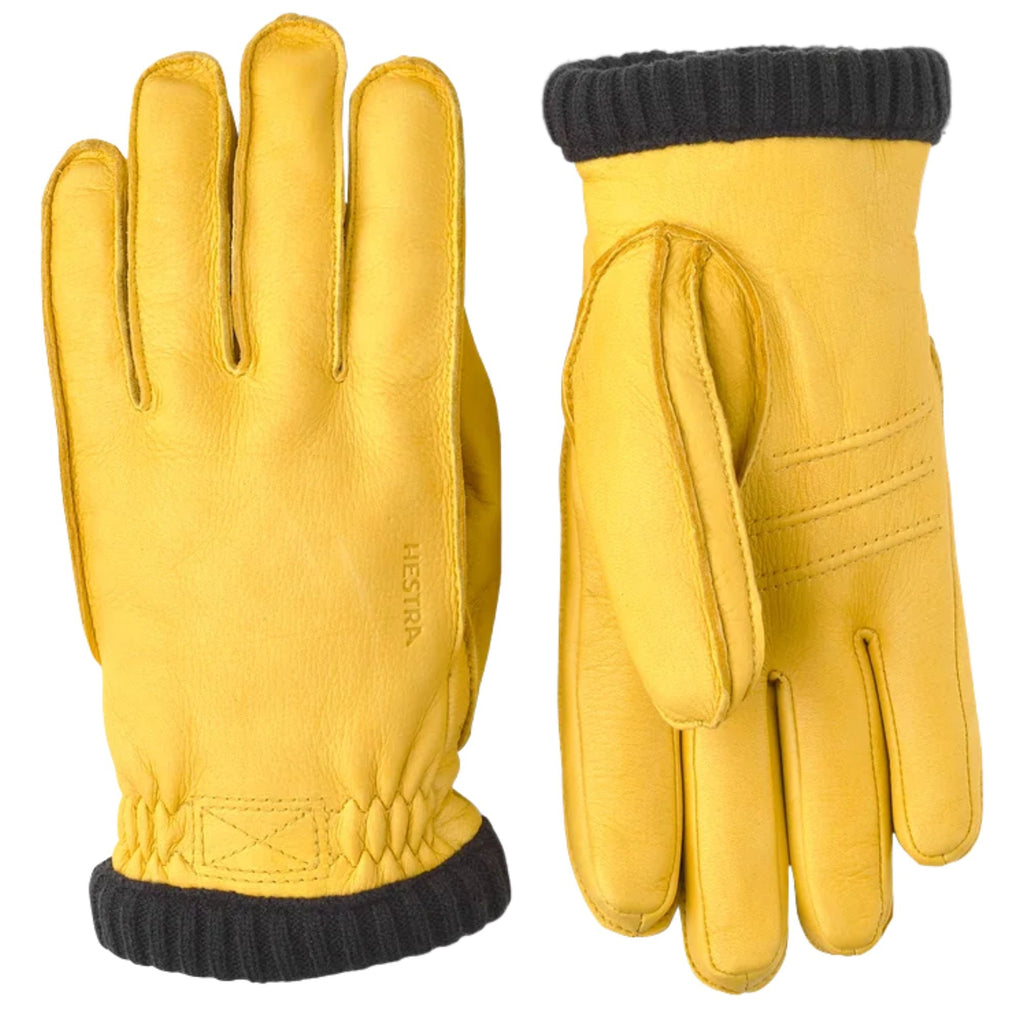 Hestra Deerskin Primaloft Rib Gloves - Yellow