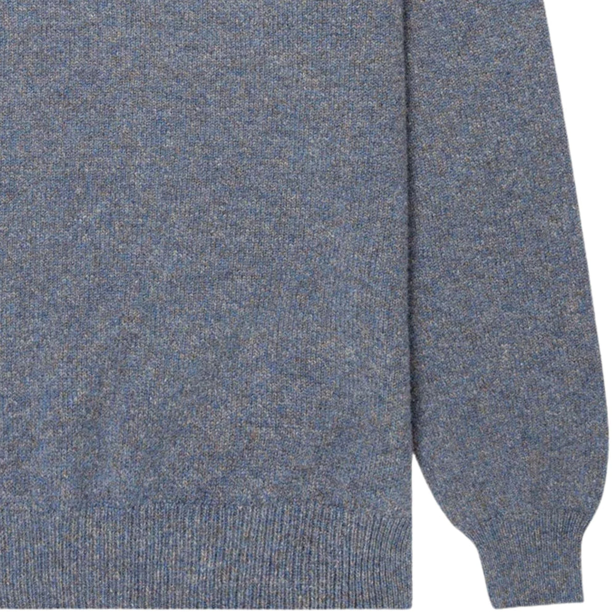 Sunspel Lambswool Polo Shirt - Denim Twist
