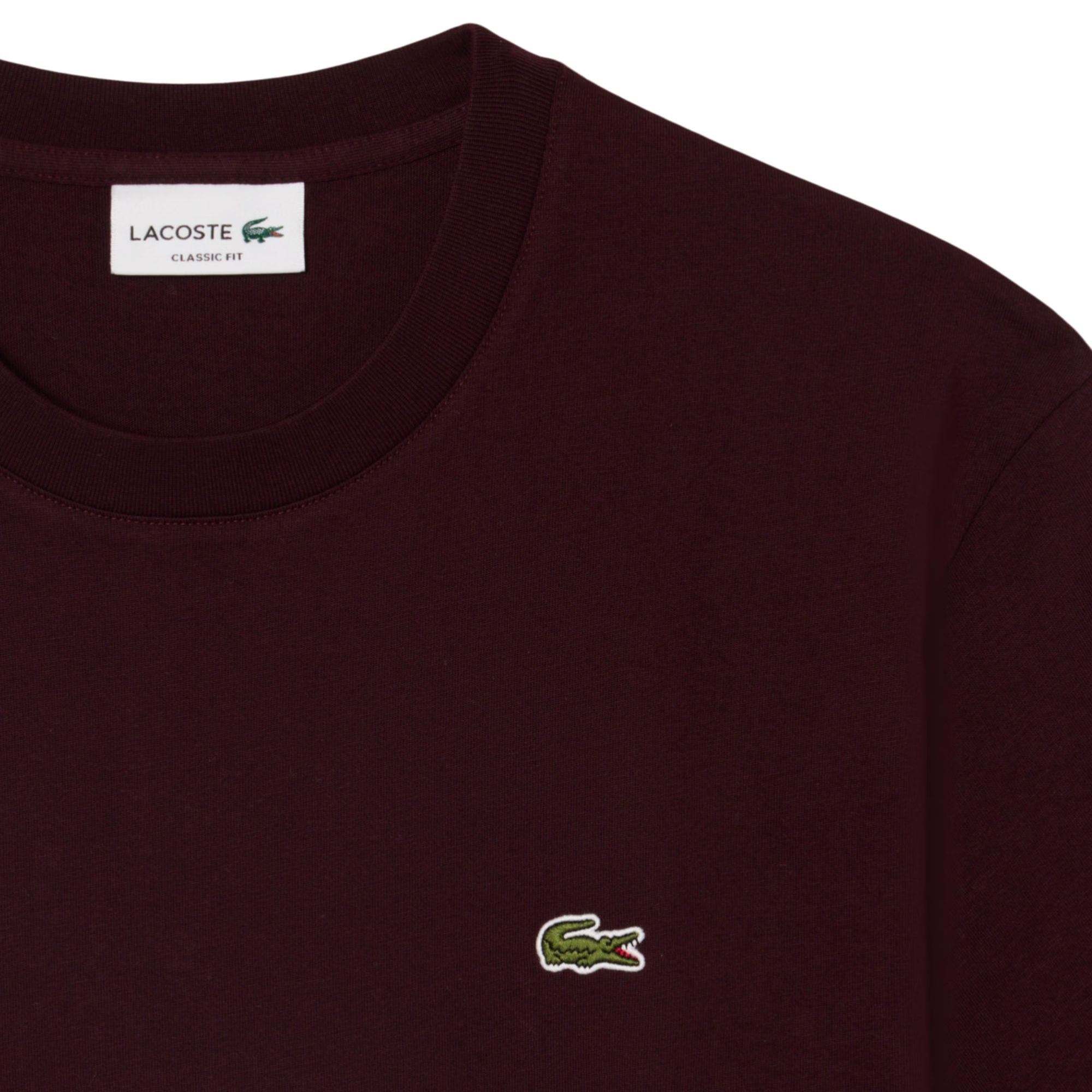 Lacoste Cotton T-Shirt - Dark Burgundy