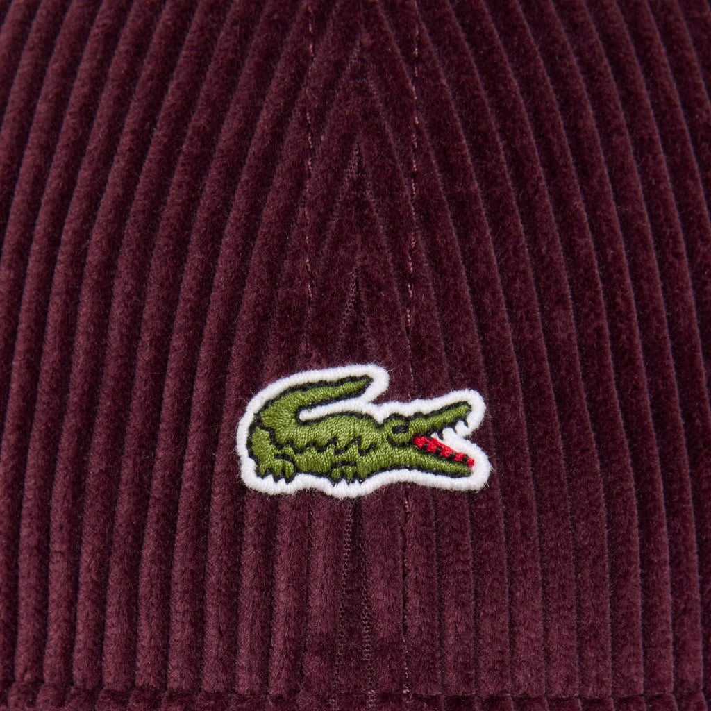 Lacoste Cotton Velour Cap - Dark Burgundy