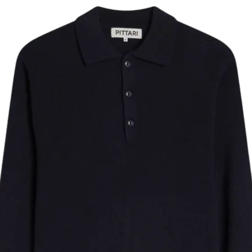 Pittari Knitted Polo Shirt - Navy