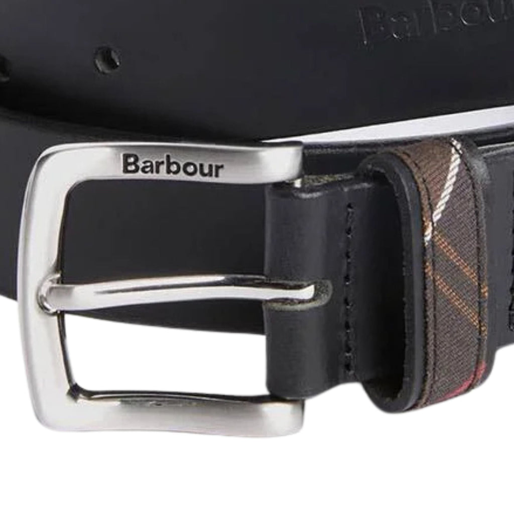 Barbour Esk Leather Belt - Black
