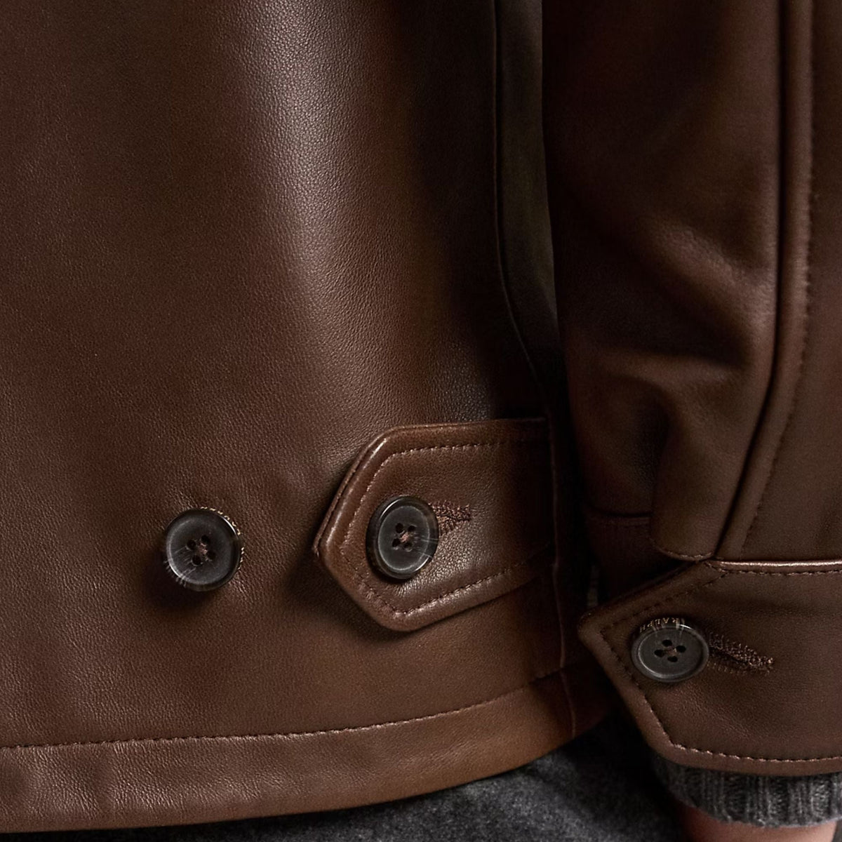 Polo Ralph Lauren The Bayville Leather Jacket - Brown