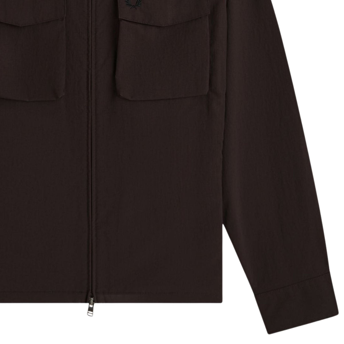 Fred Perry Ripstop Pocket Overshirt - Rich Brown