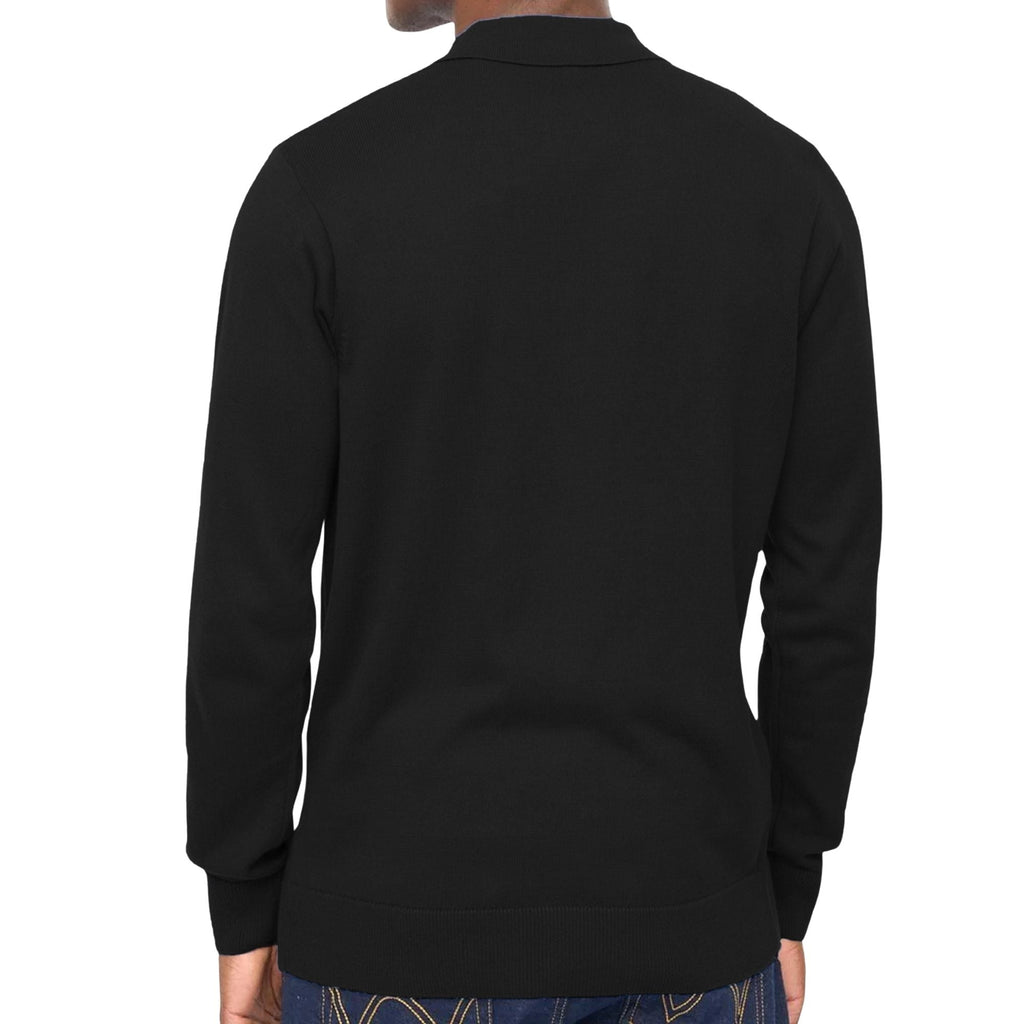 Gabicci Vintage Azima Long Sleeve Plain Knitted Button-Thru - Black