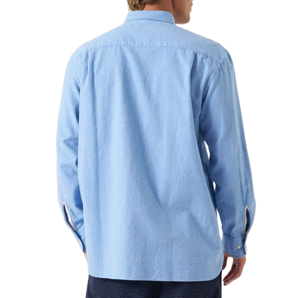 Universal Works Brushed Flannel Square Pocket Shirt - Blue