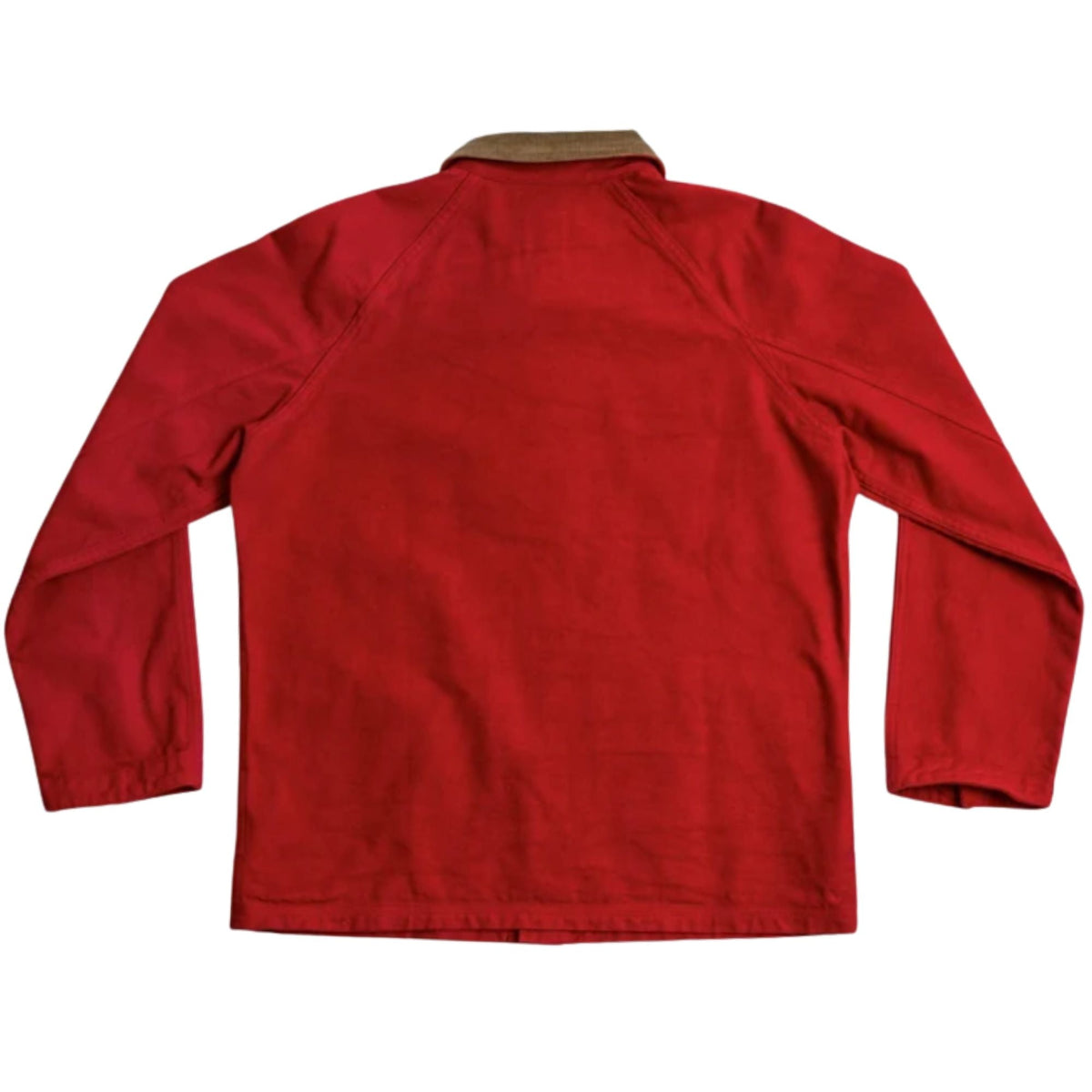 Heimat Cotton Canvas Contrast Collar Journey Coat - Safety Red