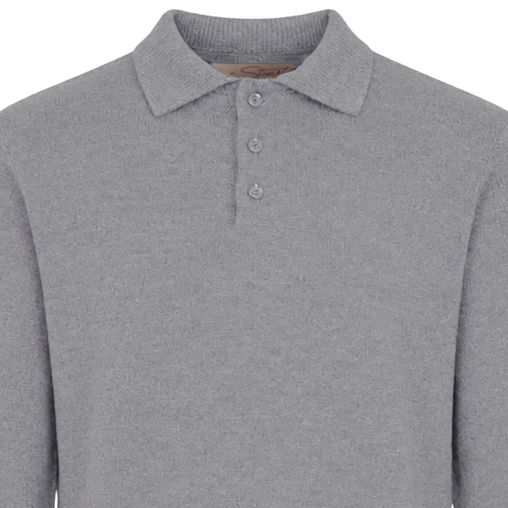Stuarts London Mayfair Merino Polo - Grey