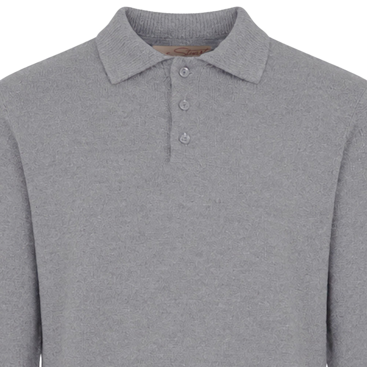 Stuarts London Mayfair Merino Polo - Grey
