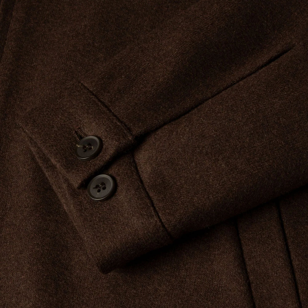 Sunspel Boiled Wool Zip Jacket - Truffle