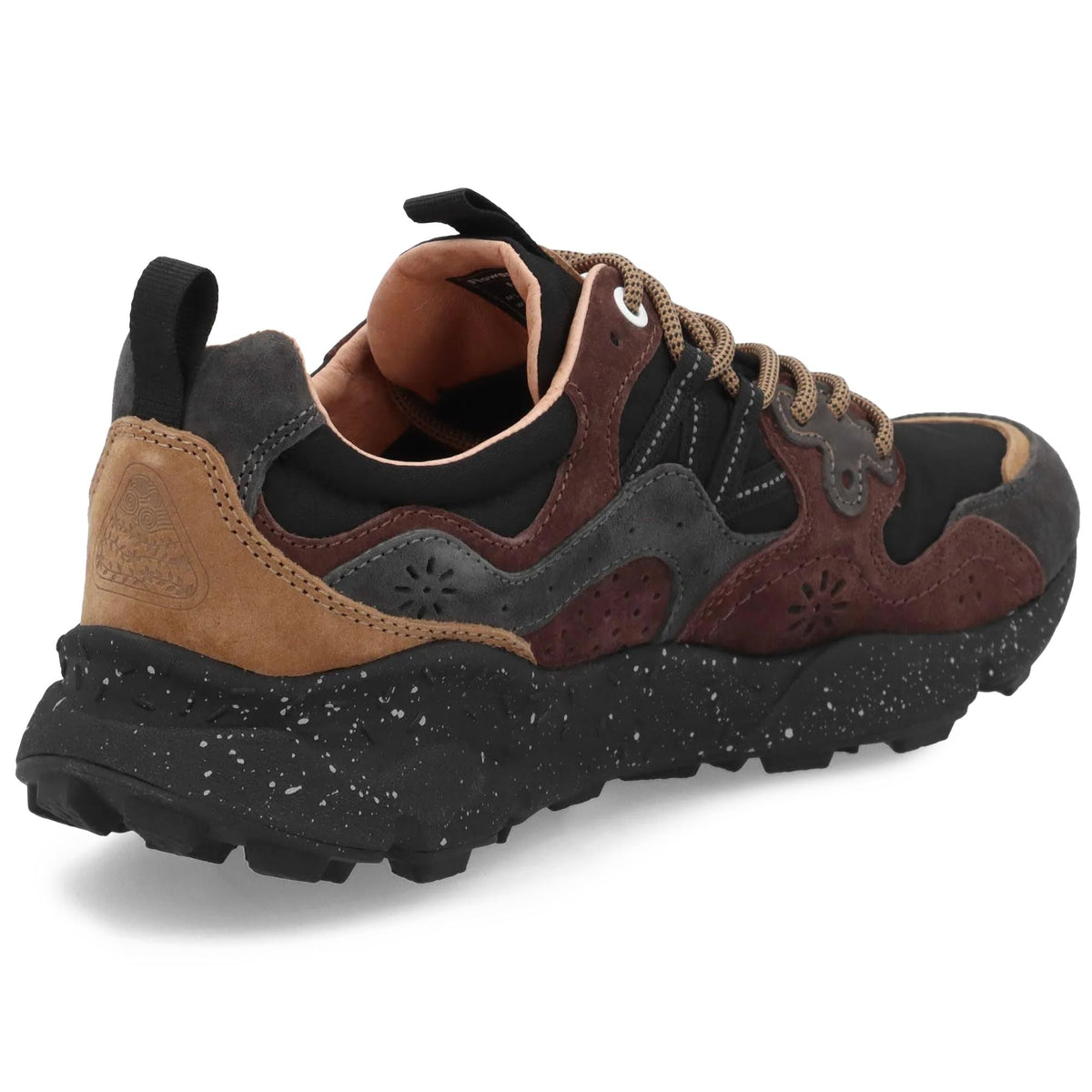 Flower Mountain Yamano 3 Man Trainers - Dark Grey/Black/Dark Brown
