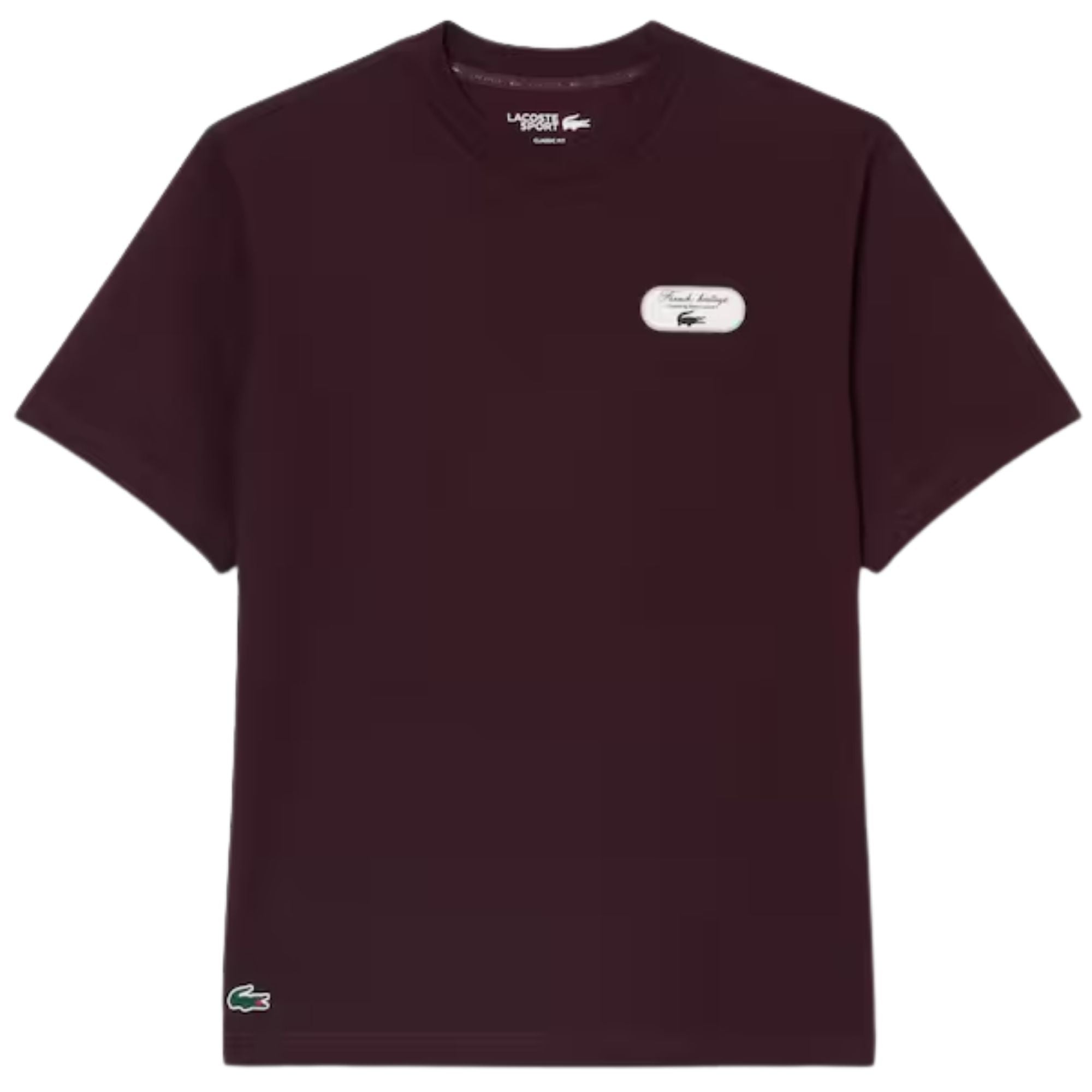 Lacoste Ultra Dry Tennis Heritage Graphic T-Shirt - Merlot