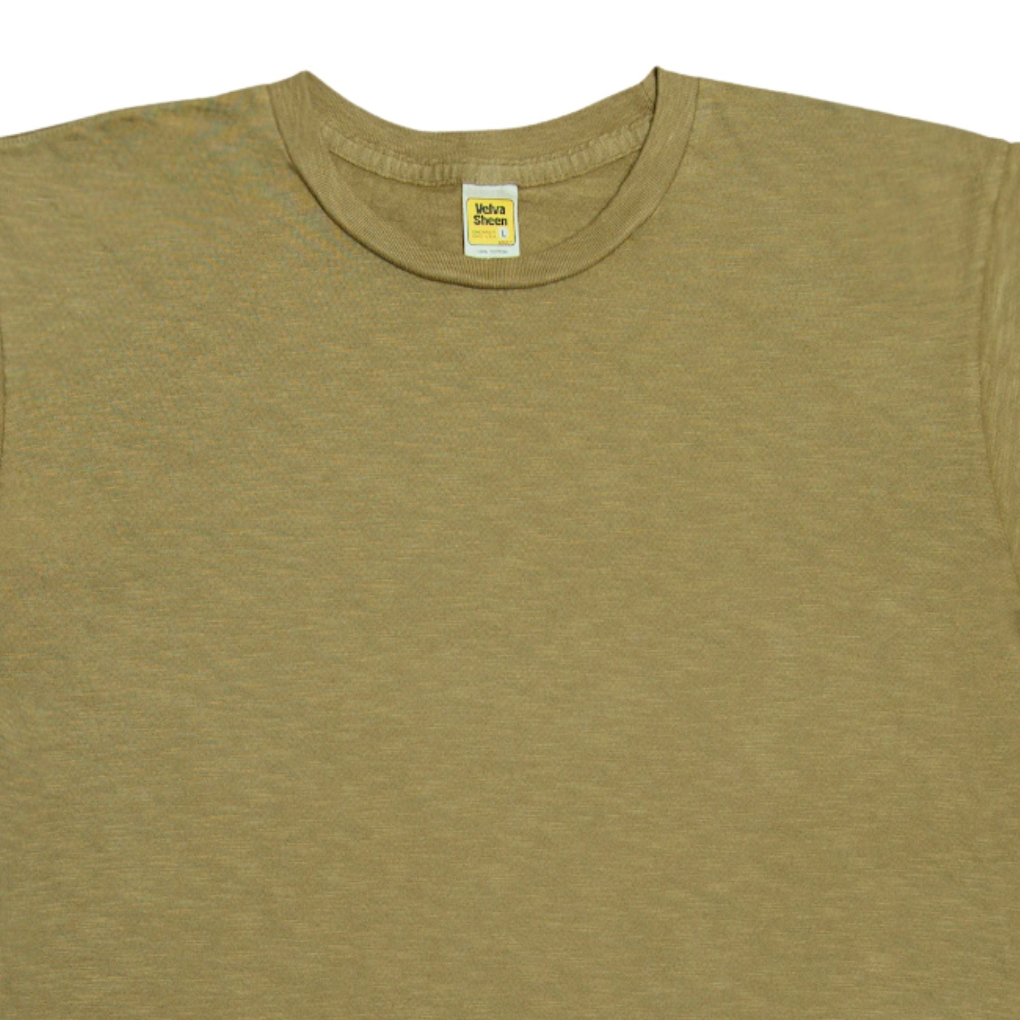 Velva Sheen Rolled Short Sleeve Crew Neck T-Shirt - Olive