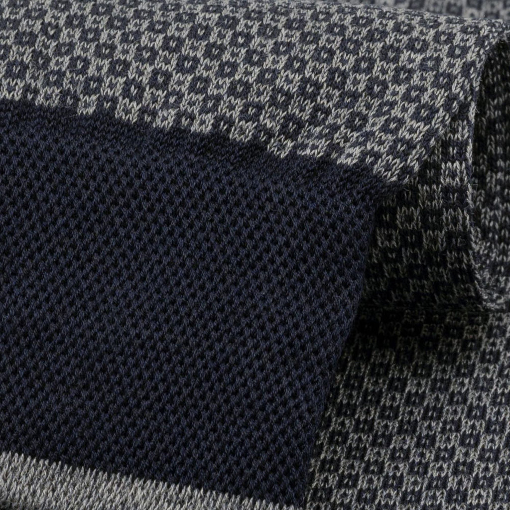 Stuarts London Brian Oak Geometric Pattern Socks - Steel Grey