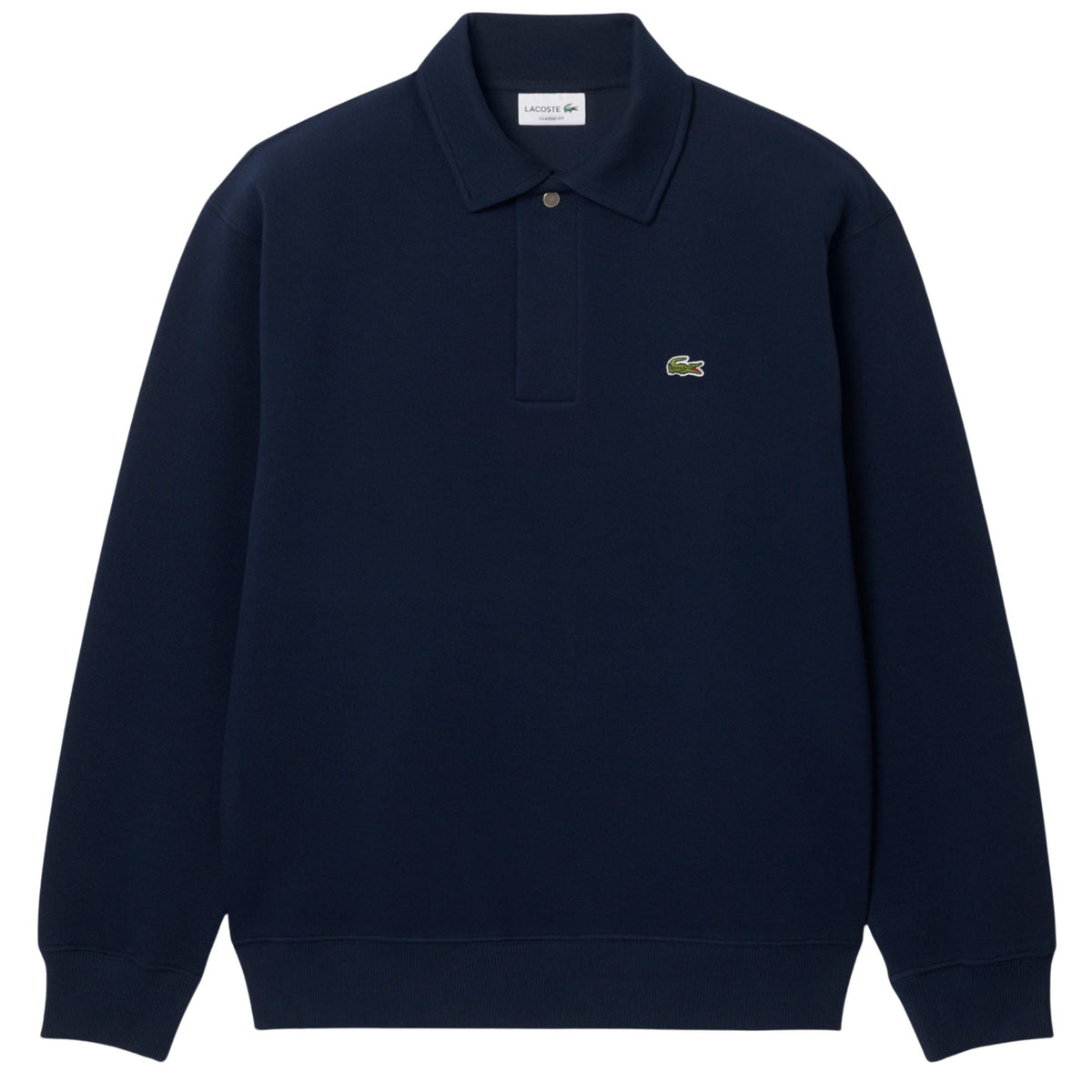 Lacoste Polo Collar Piqué Sweatshirt - Midnight Blue