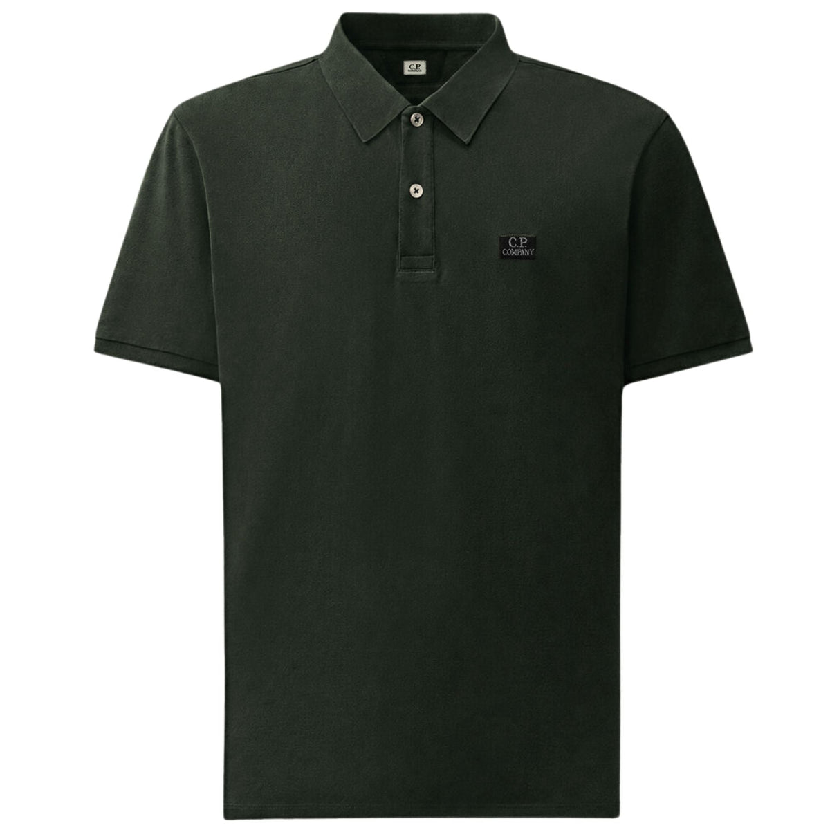 C.P Company Stretch Piquet Short Sleeve Polo - Raven