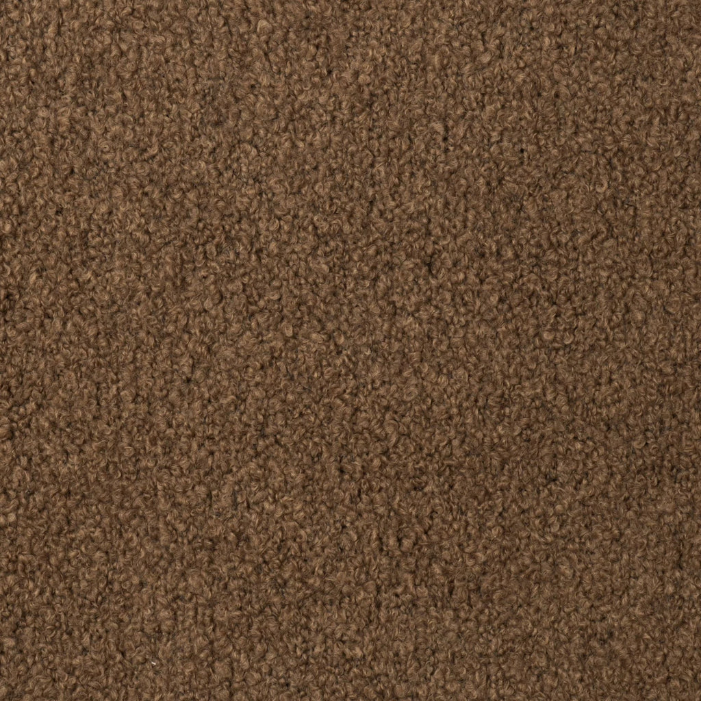 Far Afield Clifford Bouclé Knit Polo Jumper - Brown Boucle