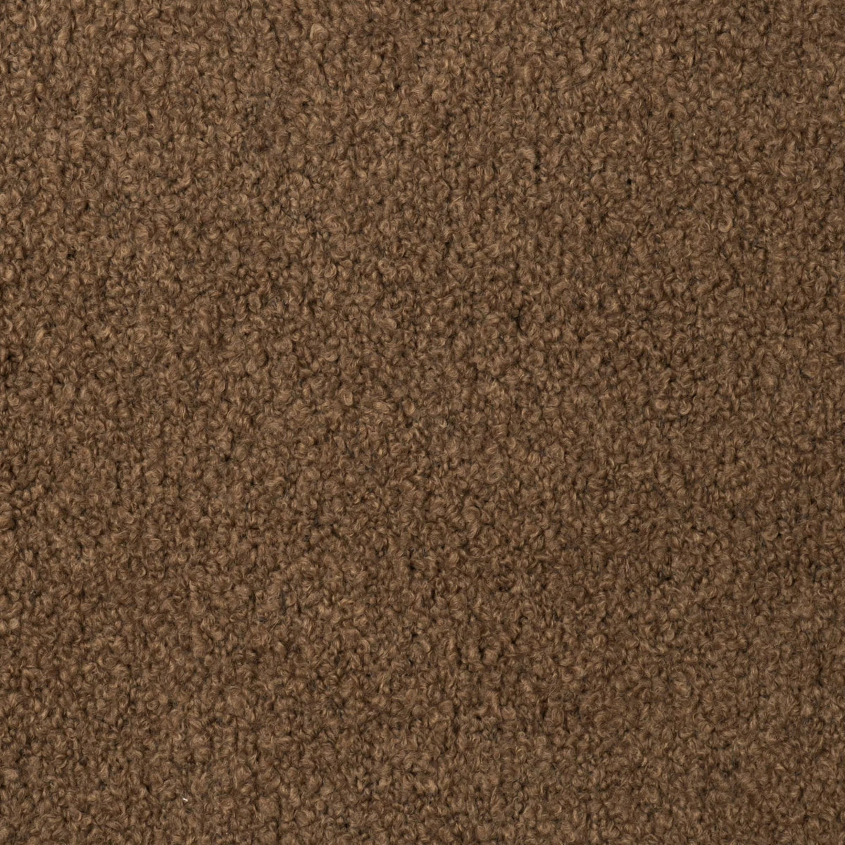 Far Afield Clifford Bouclé Knit Polo Jumper - Brown Boucle
