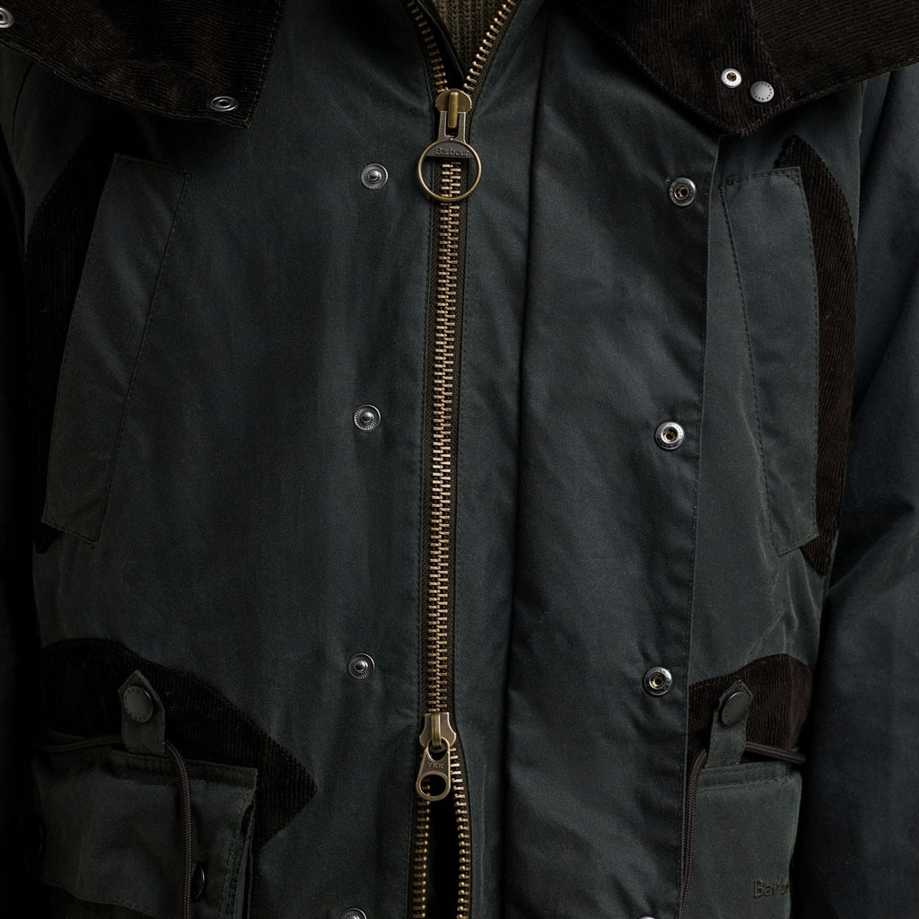 Barbour x Norbit Long Wax Jacket - Sage