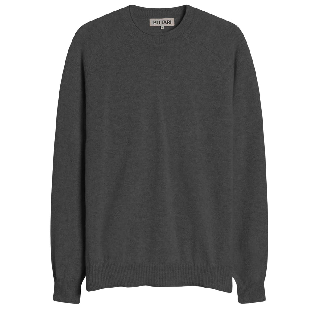 Pittari Usk Lambswool Roll Collar Jumper - Grey Mix