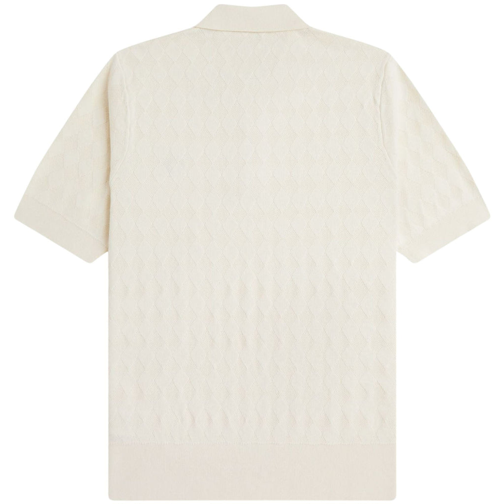 Fred Perry Pointelle Knitted Shirt - Ecru