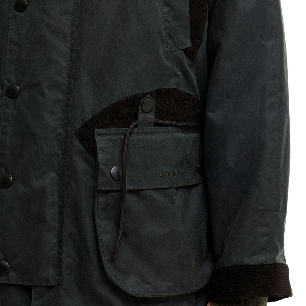 Barbour x Norbit Long Wax Jacket - Sage