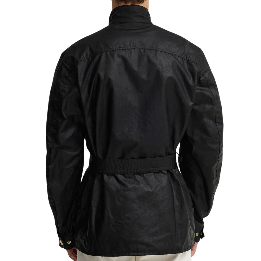 Barbour International Union Jack Wax Jacket - Black