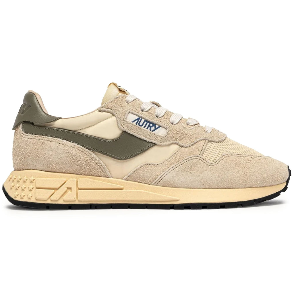 Autry Reelwind Low Sneakers - Ecru/Covert Green