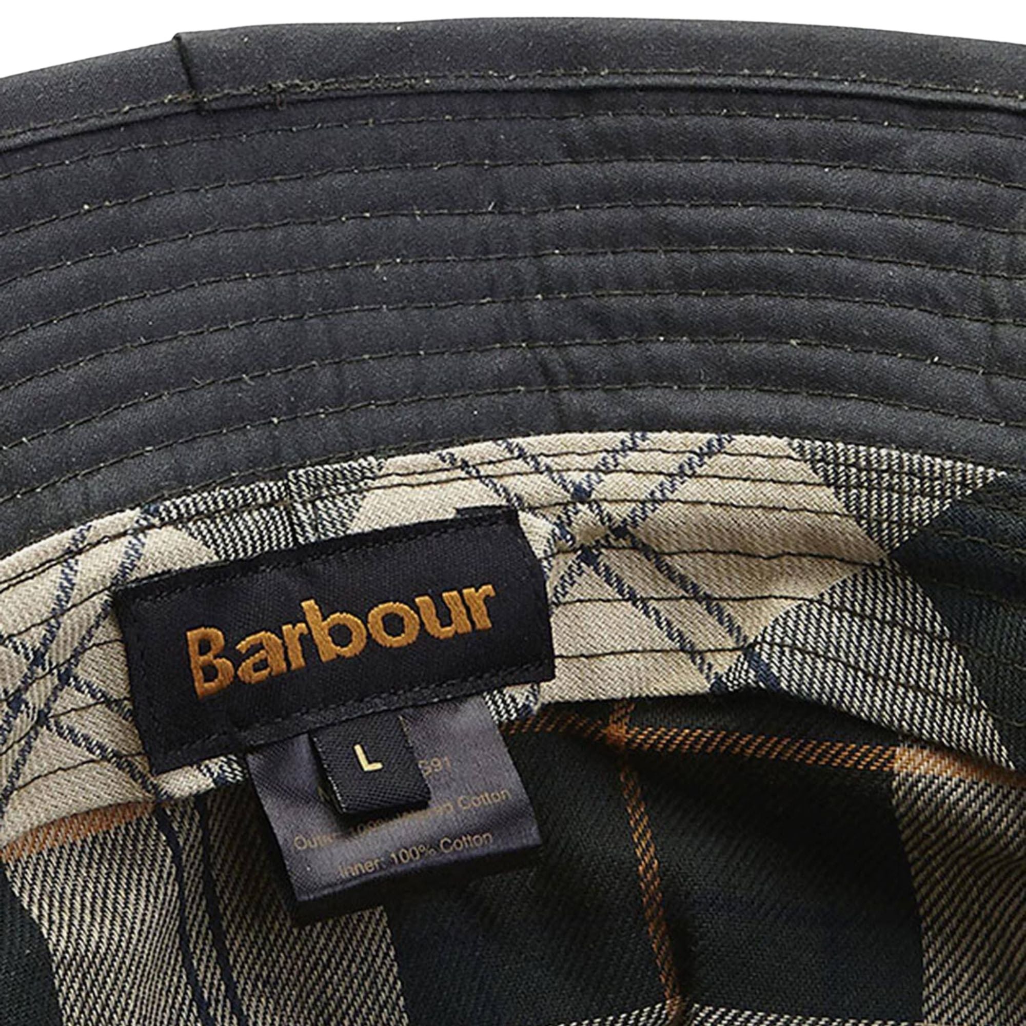 Barbour Waxed Bucket Hat - Sage
