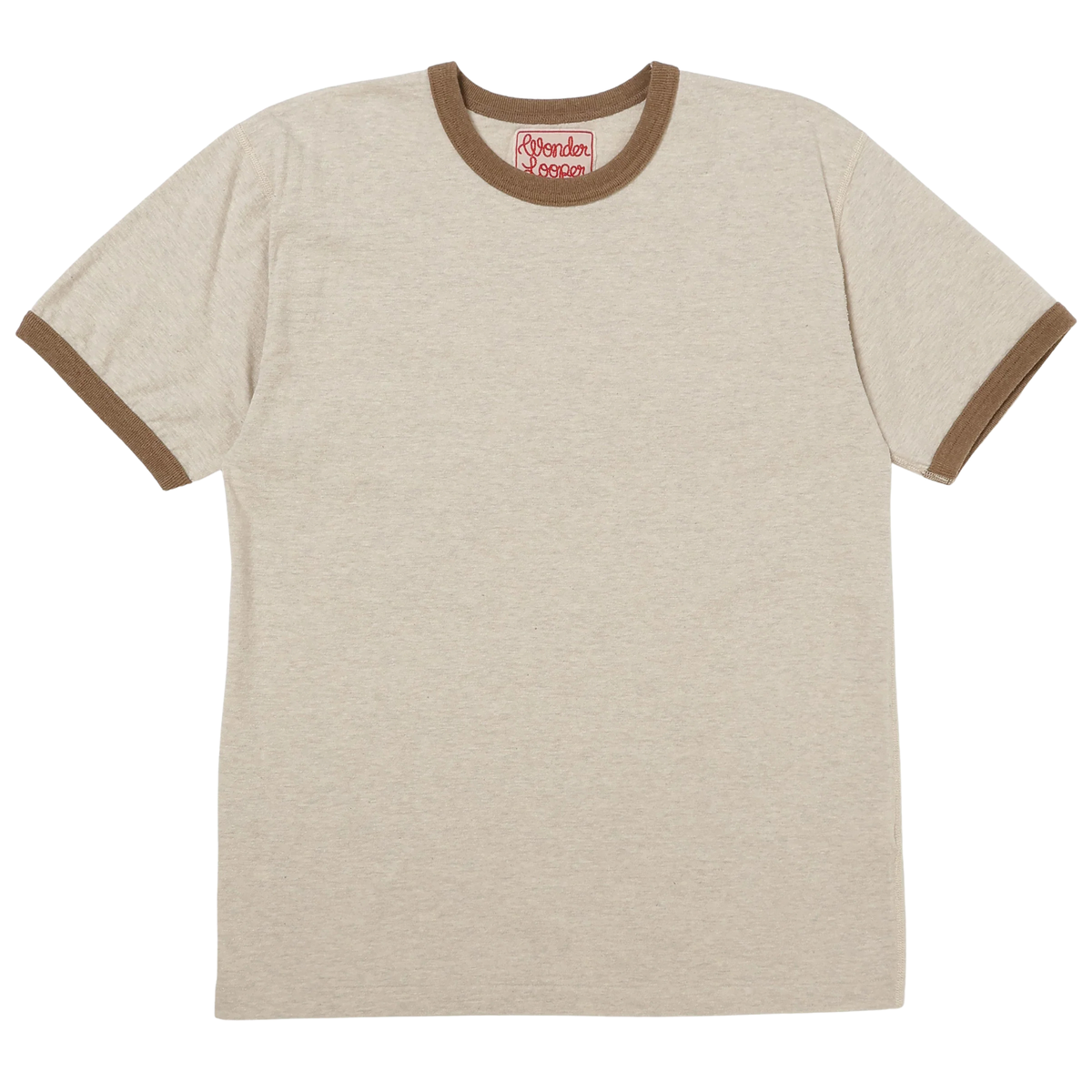 Wonder Looper Recycled Cotton Foxfibre® Ringer T - Stone