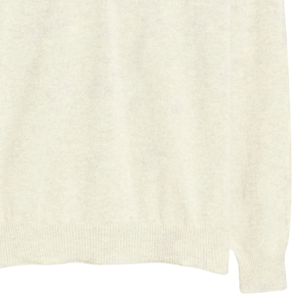 Pittari Usk Lambswool Roll Collar Jumper - Ecru