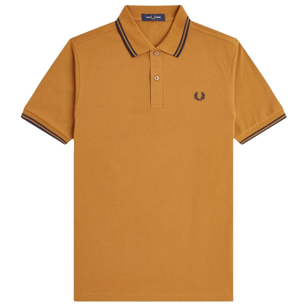 Fred Perry M3600 Twin Tipped Shirt - Dark Caramel