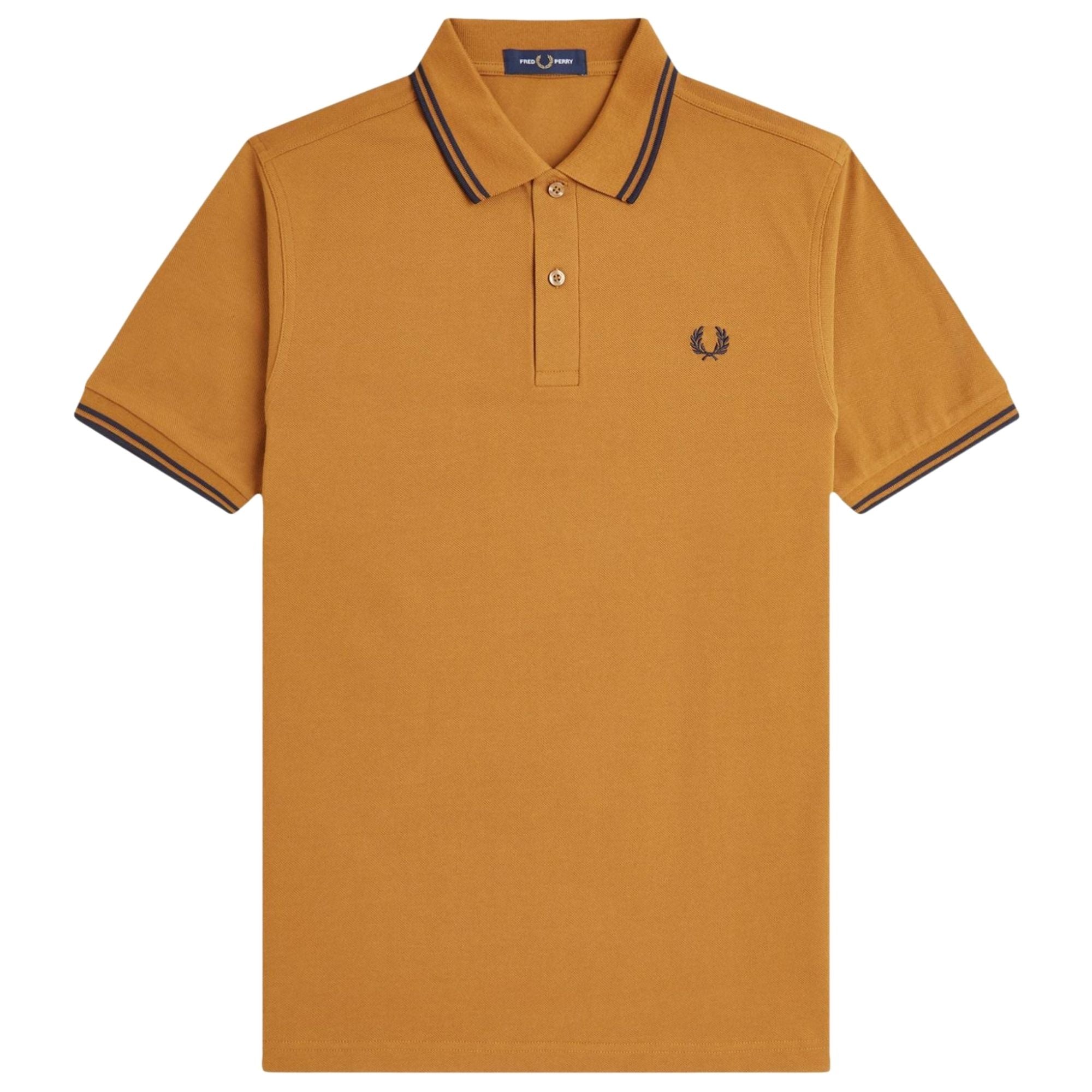 Fred Perry M3600 Twin Tipped Shirt - Dark Caramel