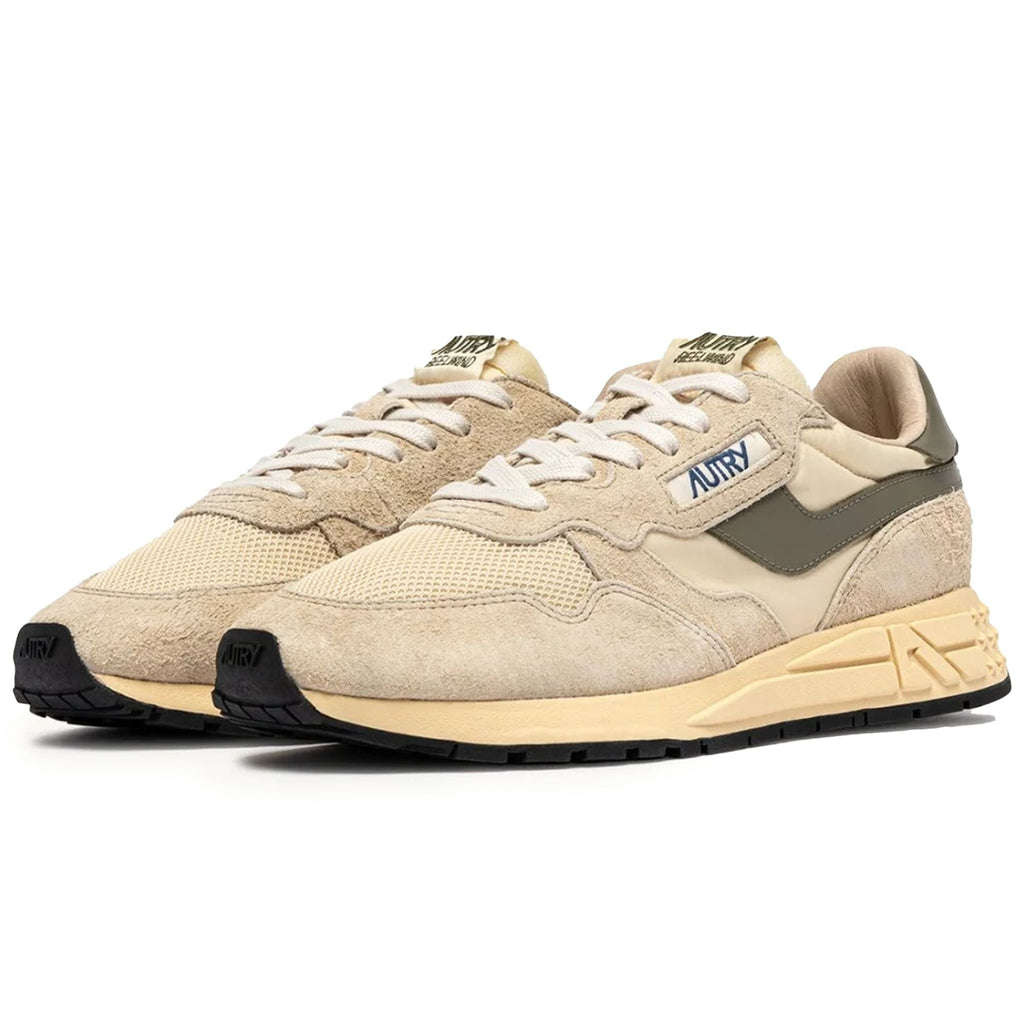Autry Reelwind Low Sneakers - Ecru/Covert Green