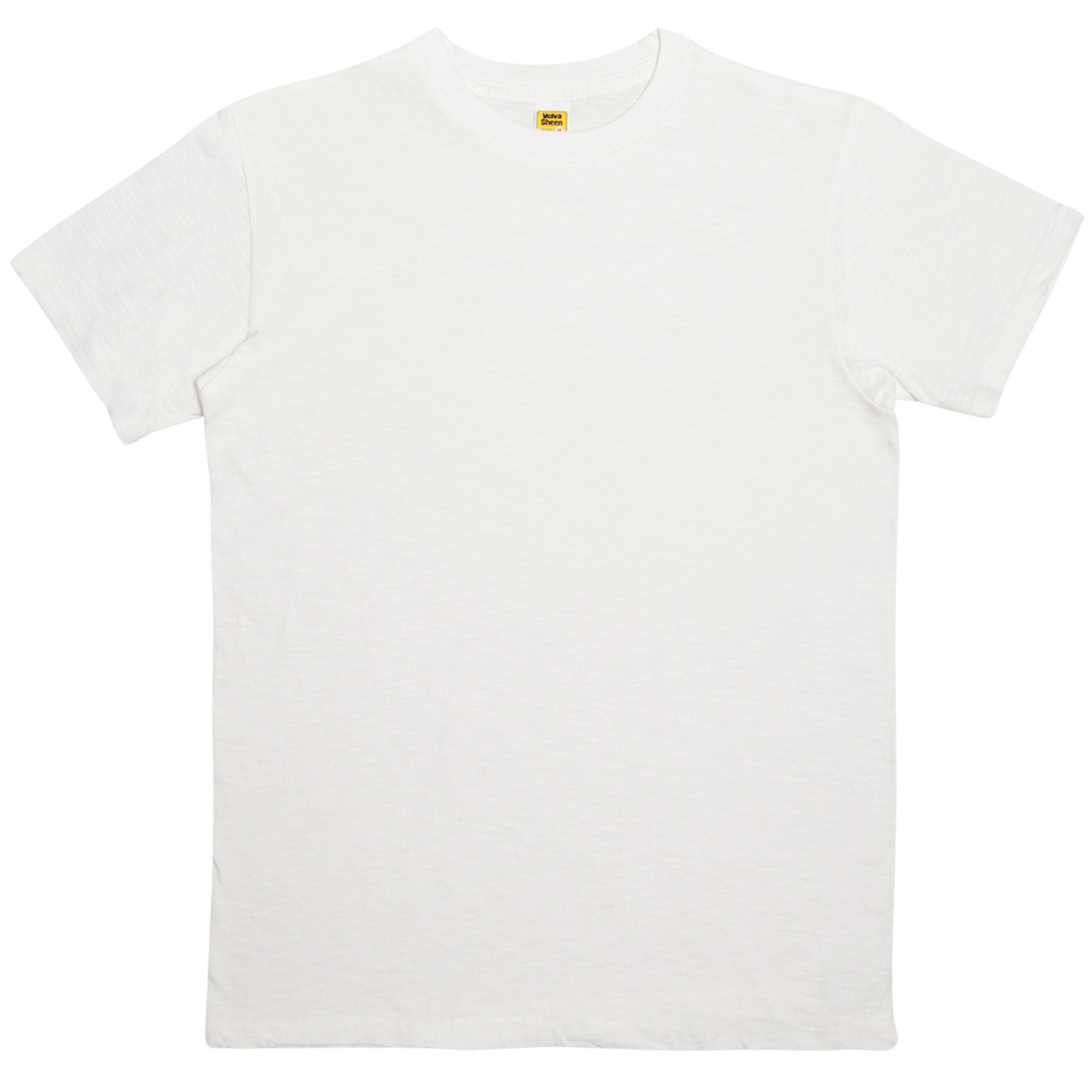 Velva Sheen Rolled Short Sleeve Crew Neck T-Shirt - White