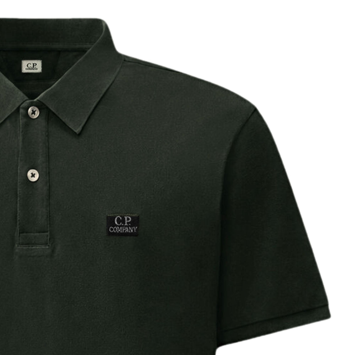 C.P Company Stretch Piquet Short Sleeve Polo - Raven
