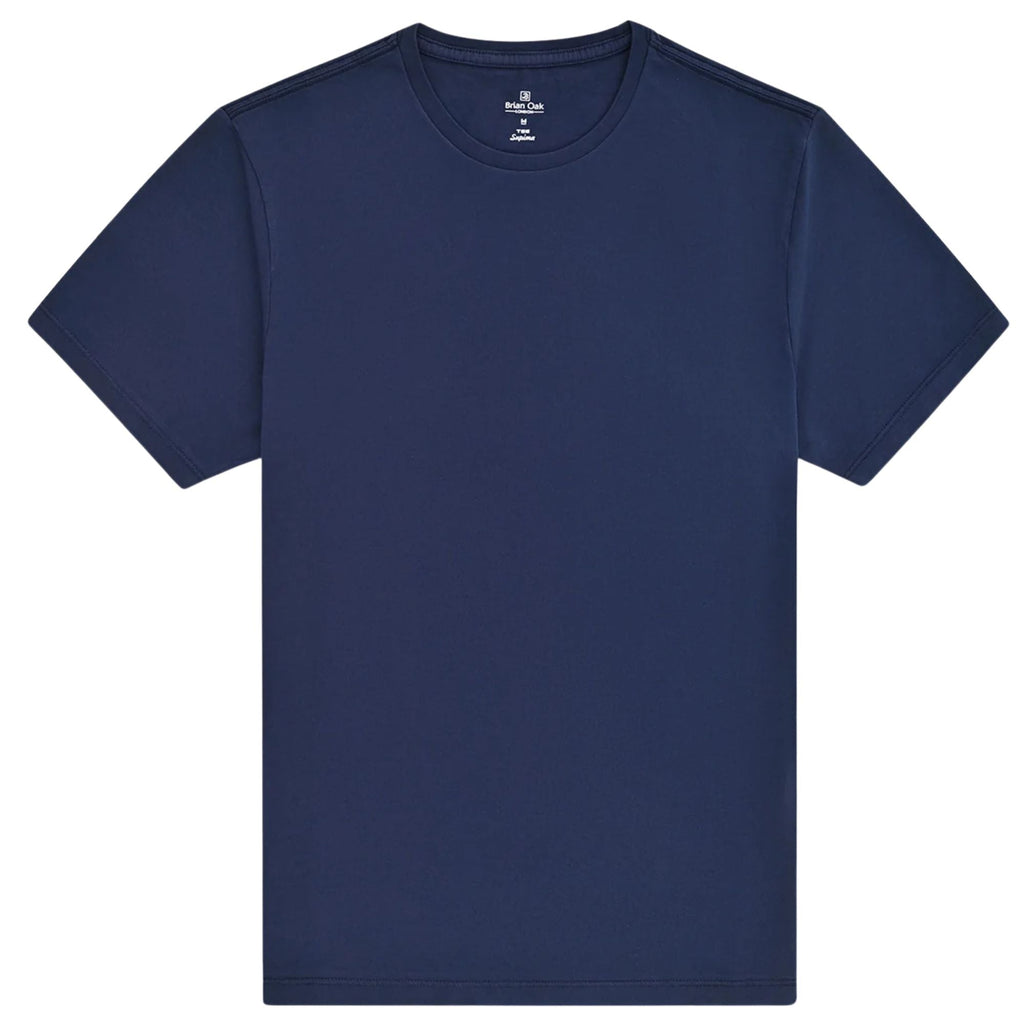 Stuarts London Brian Oak Pure Supima Cotton T-Shirt - Navy