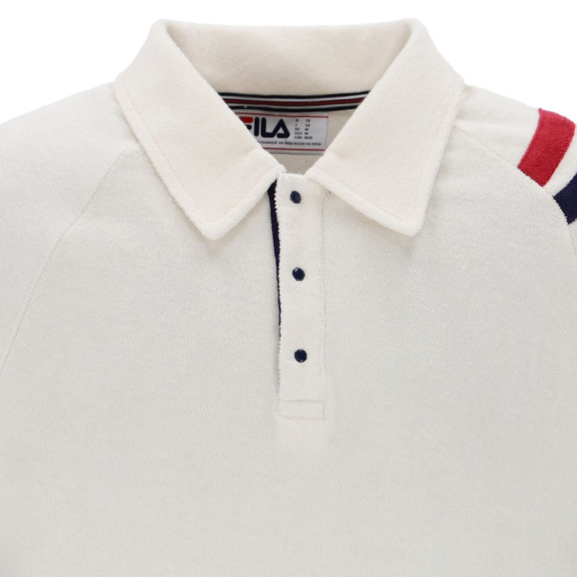 Fila Vintage Massimo Terry Polo Shirt - Gardenia
