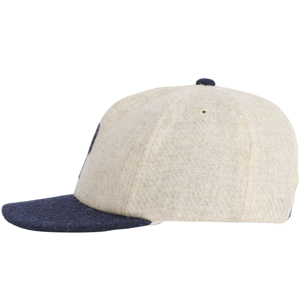 Portuguese Flannel Wool Cap - Ecru/Blue
